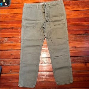 THE GREAT. Olive Green Utility Pants